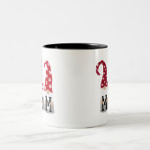 Cute Gnome Mom Typography | Mother's Day Two-Tone Coffee Mug (Center)