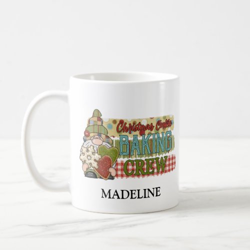 Cute Gnome Monogrammed Christmas Coffee Mug