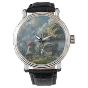 Cute gnome ,mushroom house  watch
