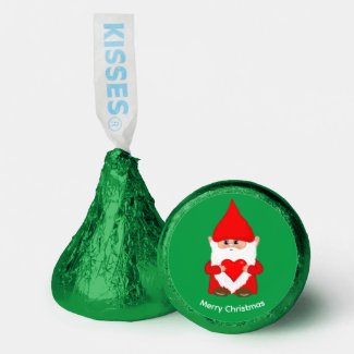 Cute Gnome on Green Christmas