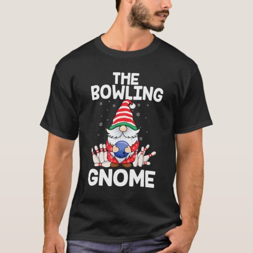 Cute Gnome Pajamas Bowling Ball  Pin Xmas Christm T_Shirt