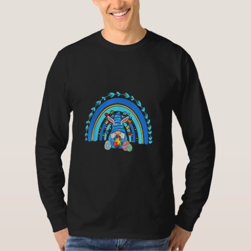 Cute Gnome Rainbow Autism Awareness Easter Day 202 T_Shirt