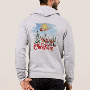 Cute Gnome, Snowman Celebrating Christmas Holiday Hoodie