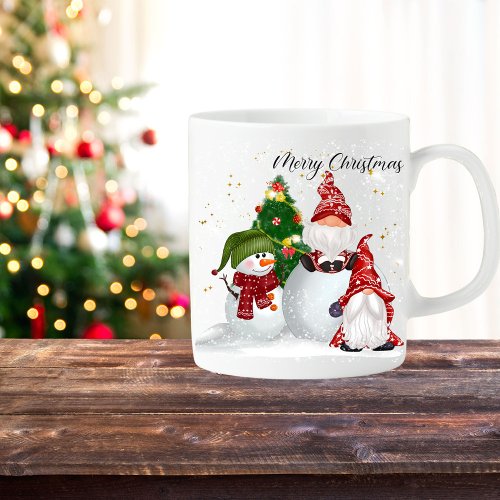 Cute Gnome Snowman Christmas Gift   Coffee Mug