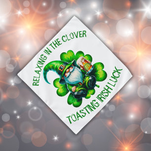 Cute Gnome St Patrick's Day with Beer Bandana