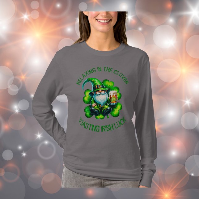 Cute Gnome St Patrick's Day with Beer | T-Shirt (Creator Uploaded)