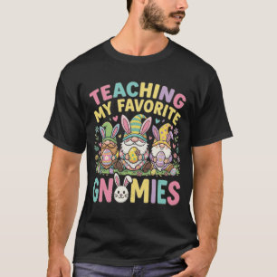 Cute Gnome Teacher Design Teaching T-Shirt