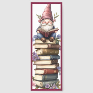 Cute Gnome With Books Bookmarks