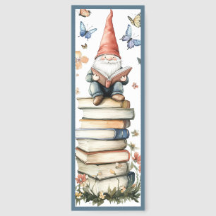 Cute Gnome With Books Bookmarks