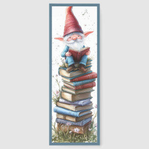 Cute Gnome With Books Bookmarks