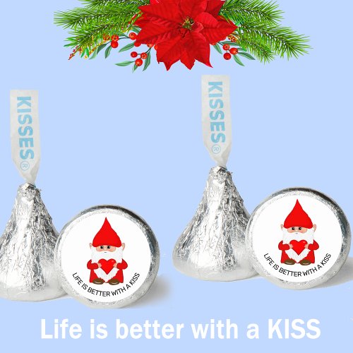 Cute gnome with heart hersheys kisses
