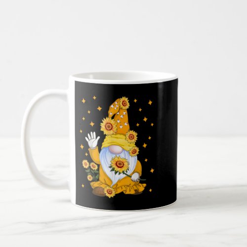 Cute Gnome with Sunflower Floral  Coffee Mug