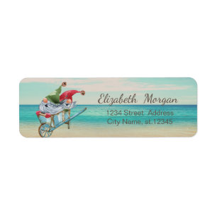 Cute Gnomes,Beach Label