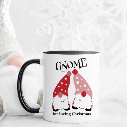 Cute Gnomes Christmas Mug Red