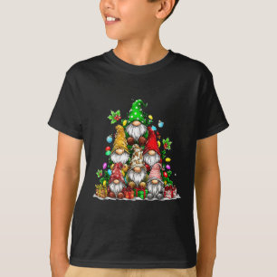 Cute Gnomes Christmas Tree Lights Gnomies Gnome Xm T-Shirt