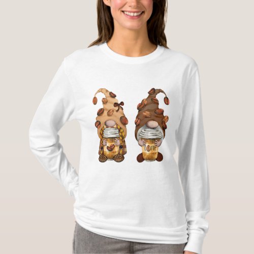 Cute Gnomes Coffee Funny Caffeine Men Women T_Shirt