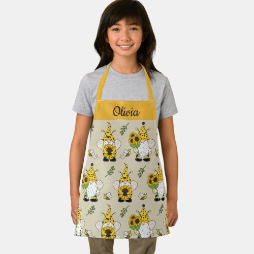 Cute Gnomes Custom Text Apron