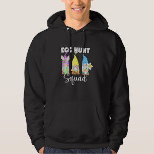 Cute Gnomes Easter Egg Hunt Squad Easter Day Bunny Hoodie