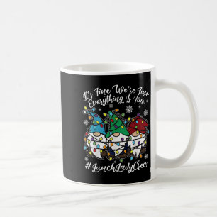 Cute Gnomes Everything Is Fine Christmas Lunch Lad Coffee Mug