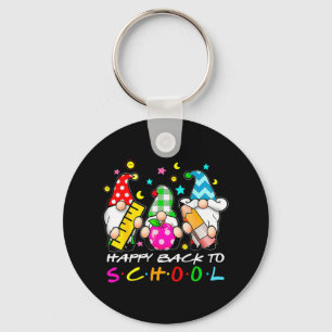 Cute Gnomes Happy Back To School Teachers Student  Keychain