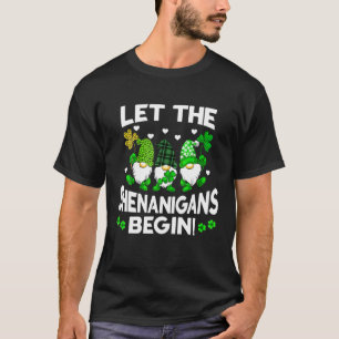 Cute Gnomes Let The Shenanigans Begin Leopard St. T-Shirt