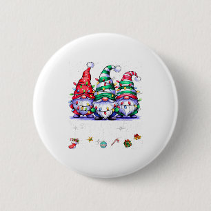 Cute Gnomes Merry Christmas Light Family Gnome Xma Button