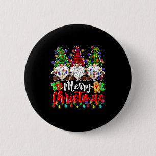 Cute Gnomes Merry Christmas Light Family Gnome Xma Button