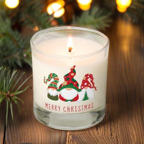 Cute Gnomes Merry Christmas Scented Candle