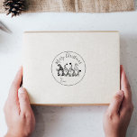 Cute Gnomes Modern Chic Script DIY Christmas Gift Self-inking Stamp<br><div class="desc">Make your own Christmas Holiday gift tags with this cute round stamp! It features a round frame with cute jolly gnomes,  Merry Christmas wishes,  and to/ from text inside in a modern chic script. You can customize it in any foreign language through the ´´Personalize´´ button!</div>