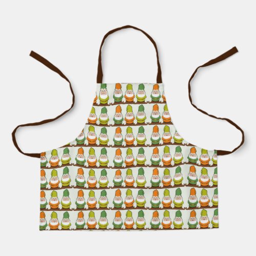 Cute Gnomes Pattern Apron