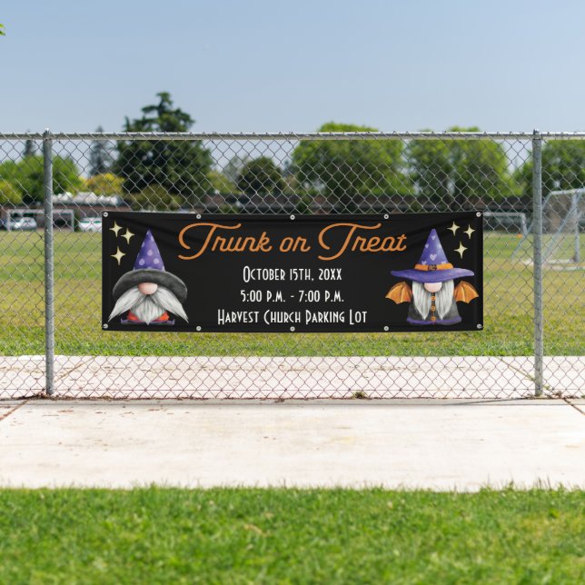 Cute Gnomes Trunk or Treat Banner (Insitu)
