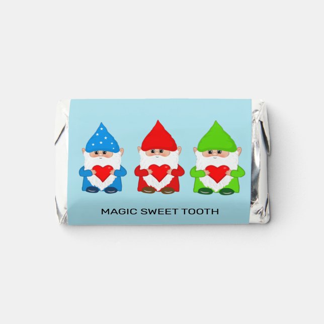 Cute Gnomes with Heart Hershey's Miniatures (Front)