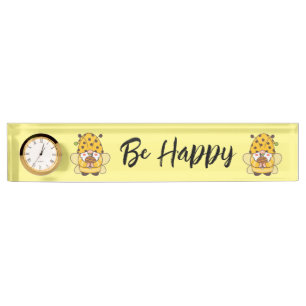 Cute Gnomes with Honey Desk Name Plate