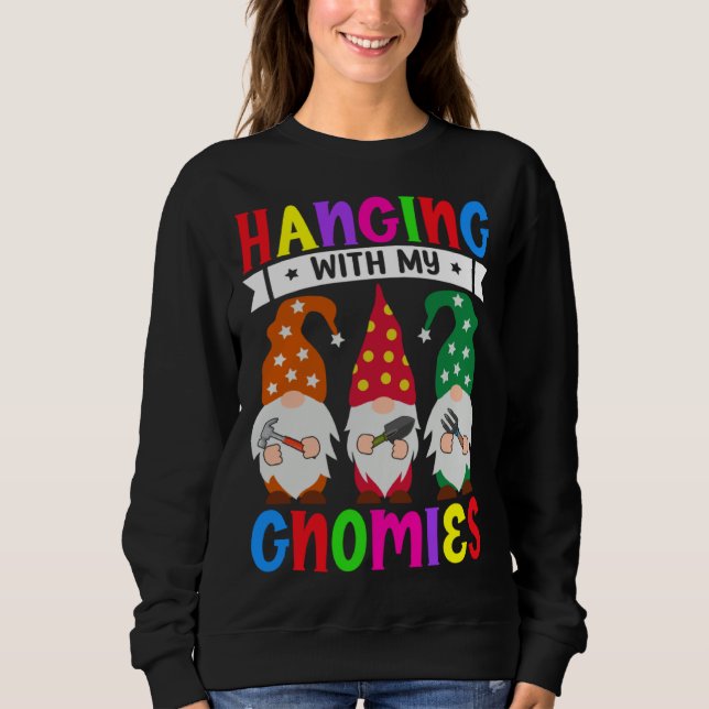Cute Gnomies for Garden Gnomes 4 Sweatshirt (Front)