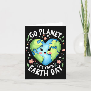 Cute Go Planet Its Your Earth Day 2025 Teacher Boy Card