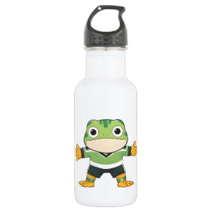 Cute Goalkeeper Frog Soccer Kawaii Design Stainless Steel Water Bottle