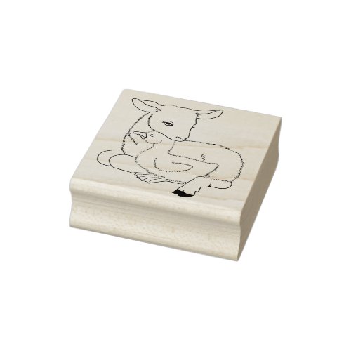 Cute Goat and Goose Rubber Stamp