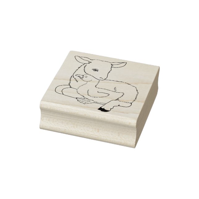 Cute Goat and Goose Rubber Stamp (Stamp)