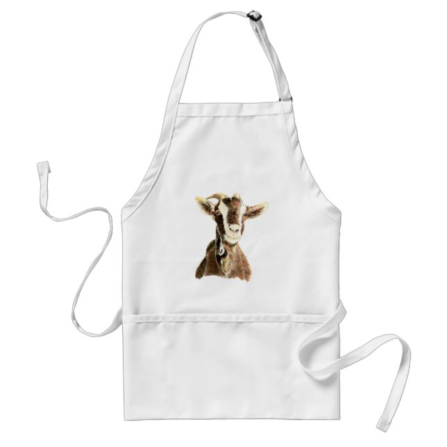 Cute Goat, Animal, Farm Pet Adult Apron (Front)
