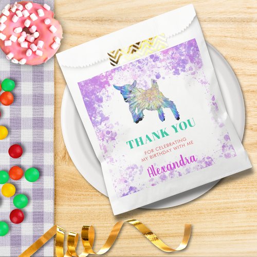 Cute Goat Birthday Party Thank You Favor Bag