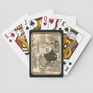 Cute Goat Black Frame Playing Cards