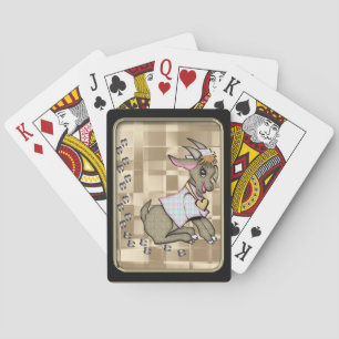 Cute Goat Black Frame Playing Cards