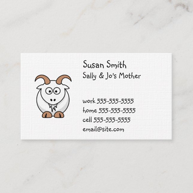 Cute Goat Business Card (Front)