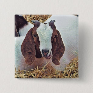 CUTE GOAT BUTTON