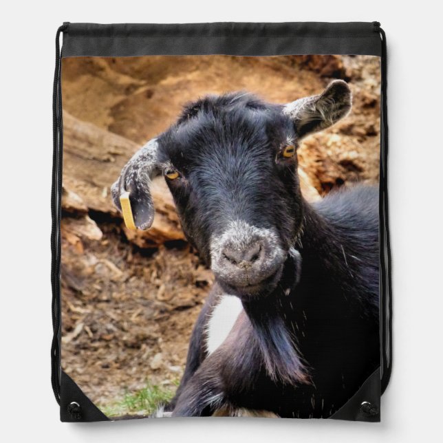 CUTE GOAT DRAWSTRING BAG (Front)