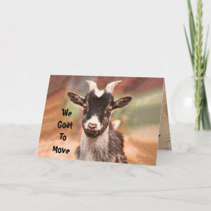 Cute Goat Farm Moving New Address Card