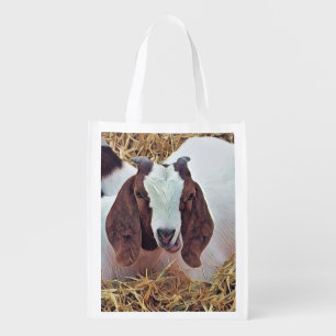 CUTE GOAT GROCERY BAG