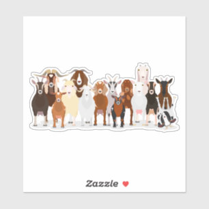 cute goat group sticker