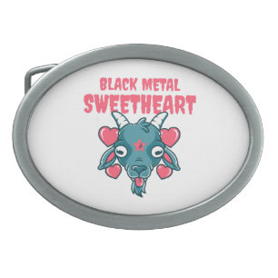 cute goat head baphomet belt buckle