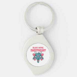 cute goat head baphomet keychain